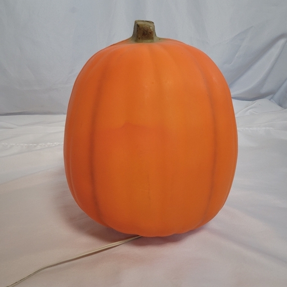 VTG Seasons by Zauder's Foam Blow Mold Lightup Pumpkin Jack-O-Lantern 13" - Picture 5 of 8